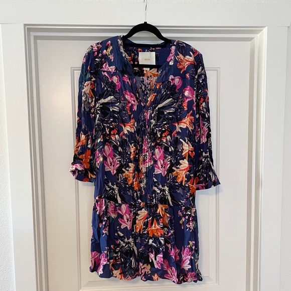 Maeve Dresses & Skirts - Anthropologie Navy Floral Dress